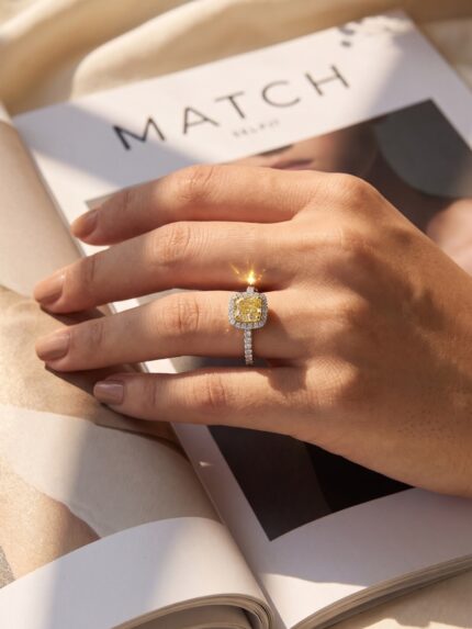 Кольцо с жёлтым бриллиантом 1,51 ct