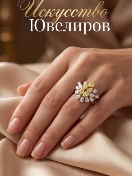 Эксклюзивное кольцо с натуральными бриллиантами 2.58 ct