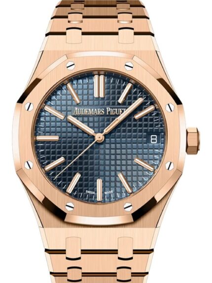 Royal oak full rose gold blue dial